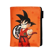 wopin Anime Characters Wallet for Boys, Anime Wallet,Goku Wallet,Kids Wallet for Boys,Bifold PU Leather Wallet with Zip Coin Pocket,ID Window,4 Card Slots and 2 Notes Compartments,11.8 x 9 cm(Orange)